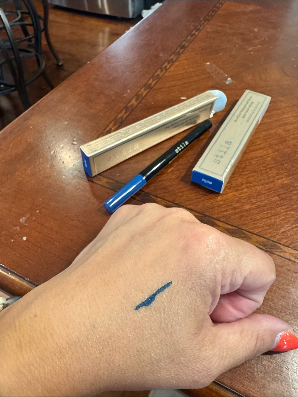 NWT Stila Stay All Day Waterproof Liquid Eyeliner Marine Blue Full Size - Picture 3 of 8